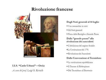 Rivoluzione francese I.I.S. “Carlo Urbani” – Ostia