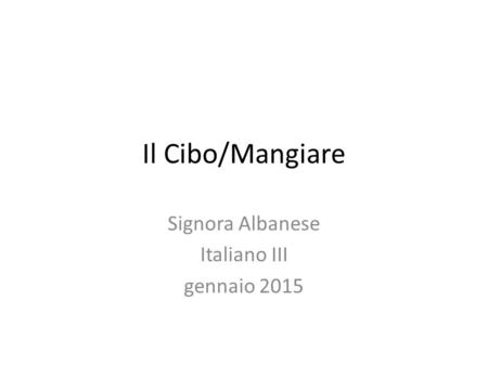 Signora Albanese Italiano III gennaio 2015
