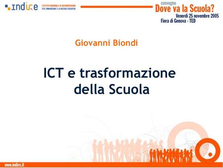 Giovanni Biondi ICT e trasformazione della Scuola.