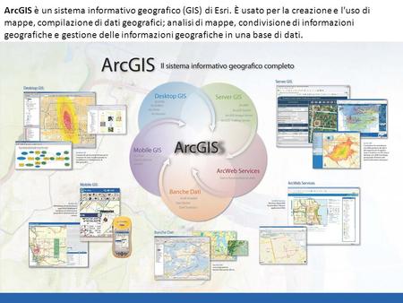 ArcGIS è un sistema informativo geografico (GIS) di Esri
