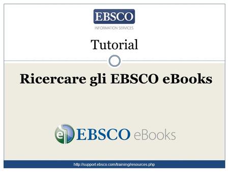 Tutorial Ricercare gli EBSCO eBooks