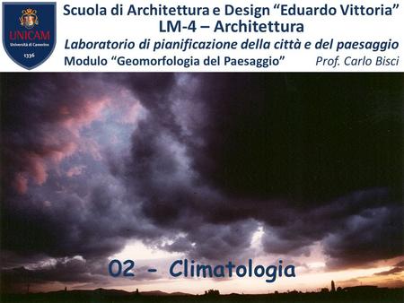 02 - Climatologia LM-4 – Architettura
