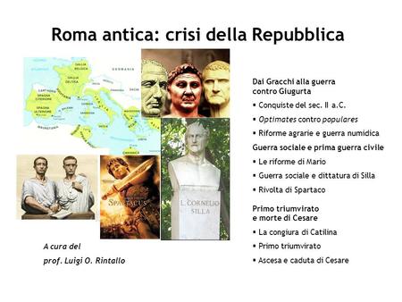 Roma antica: crisi della Repubblica