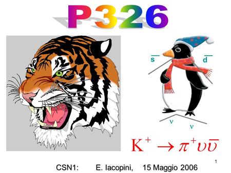 1 s d CSN1: E. Iacopini, 15 Maggio 2006. 2 Ultimi risultati di NA48/2 Ultimi risultati di NA48/2 P326 R&D: P326 R&D: i) I tests previsti nel 2006; i)