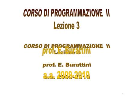 CORSO DI PROGRAMMAZIONE II
