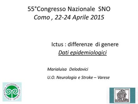 55°Congresso Nazionale SNO Como , Aprile 2015