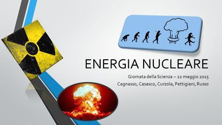 ENERGIA NUCLEARE Giornata della Scienza – 22 maggio 2015