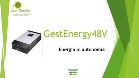 GestEnergy48V Energia in autonomia.