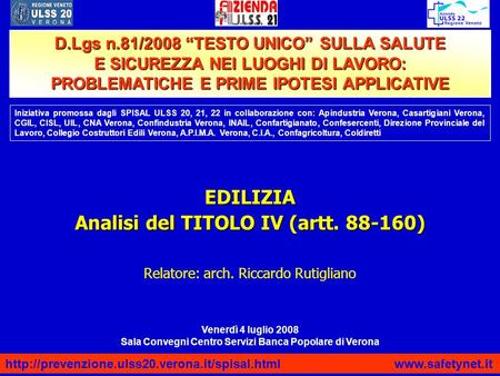 EDILIZIA Analisi del TITOLO IV (artt )