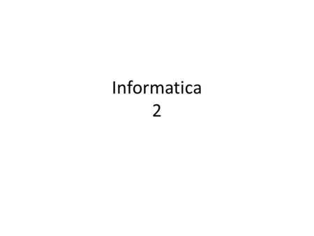 Informatica 2. Concetti fondamentali di programmazione Programmare vuol dire scrivere un algoritmo in un linguaggio che faccia funzionare un calcolatore.