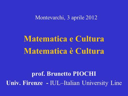 Univ. Firenze - IUL–Italian University Line