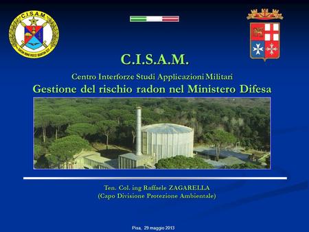C.I.S.A.M. Gestione del rischio radon nel Ministero Difesa