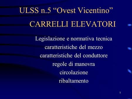 ULSS n.5 “Ovest Vicentino”