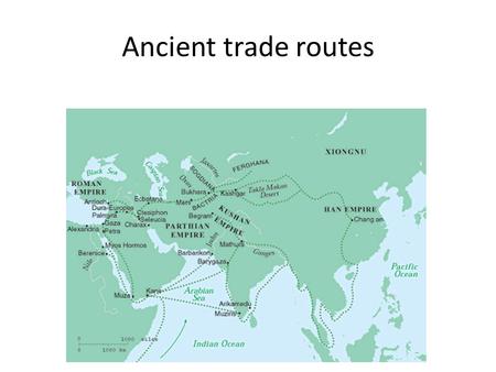 Ancient trade routes.