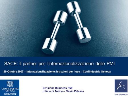 EMPOWER YOUR BUSINESS SACE: il partner per linternazionalizzazione delle PMI 29 Ottobre 2007 – Internazionalizzazione: istruzioni per luso – Confindustria.