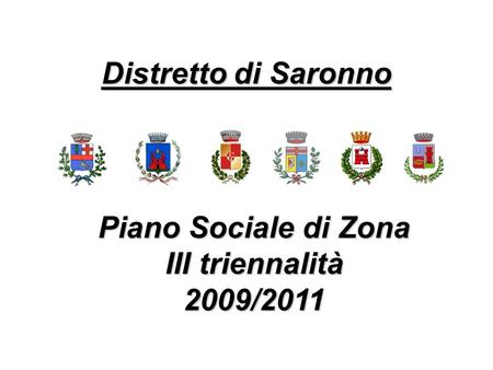 Piano Sociale di Zona III triennalità 2009/2011