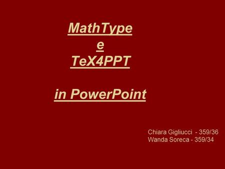 MathType e TeX4PPT in PowerPoint