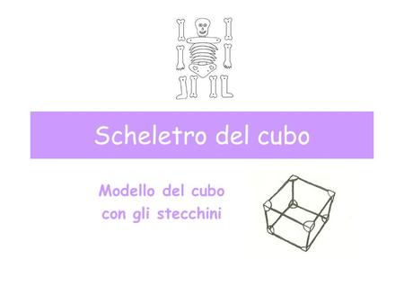 Modello del cubo con gli stecchini