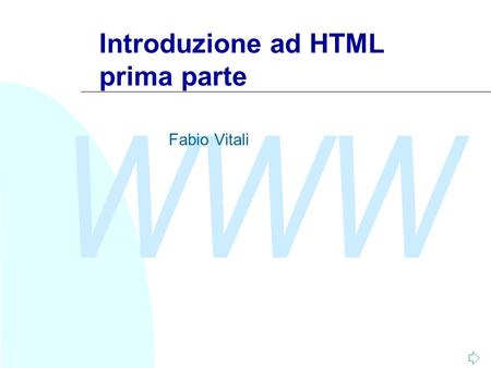 Introduzione ad HTML prima parte