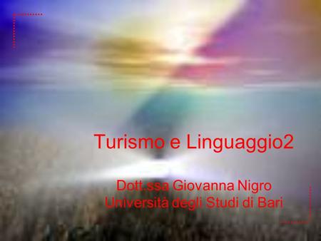 Turismo e Linguaggio2 Dott