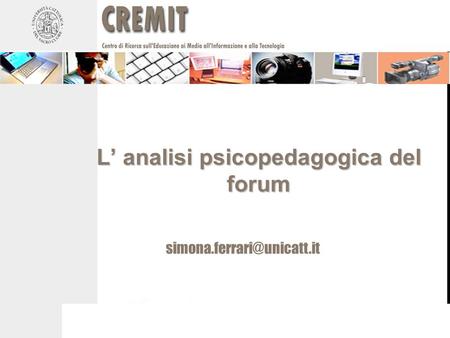 L’ analisi psicopedagogica del forum