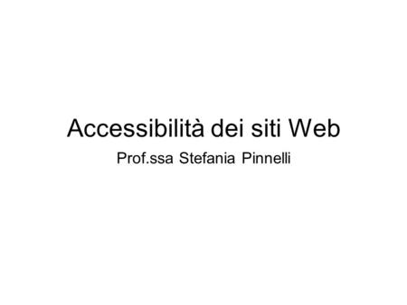 Accessibilità dei siti Web