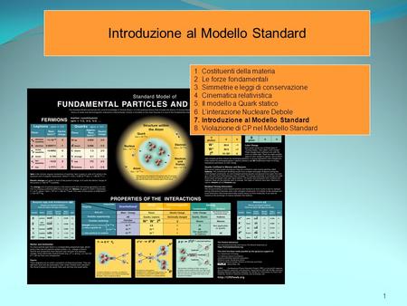 Introduzione al Modello Standard