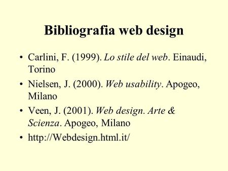 Bibliografia web design