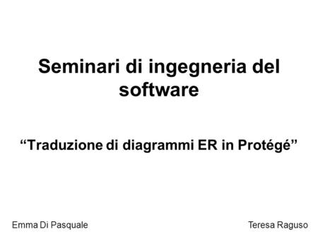 Seminari di ingegneria del software