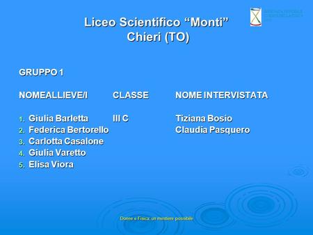 Liceo Scientifico “Monti” Chieri (TO)