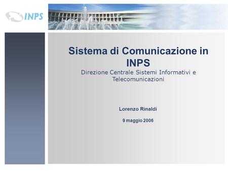 Sistema di Comunicazione in INPS