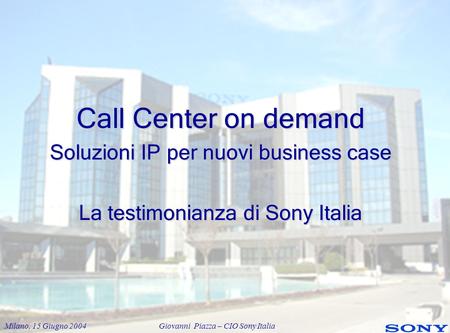 Call Center on demand Soluzioni IP per nuovi business case