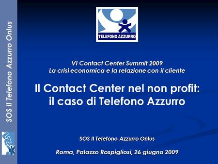 Il Contact Center nel non profit: il caso di Telefono Azzurro