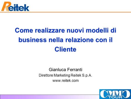 Gianluca Ferranti Direttore Marketing Reitek S.p.A.