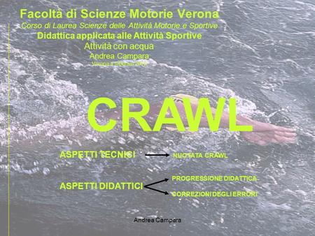 CRAWL Facoltà di Scienze Motorie Verona