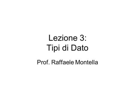 Prof. Raffaele Montella