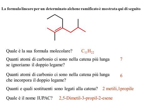 Quale è la sua formula molecolare? C11H22