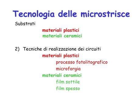 Tecnologia delle microstrisce