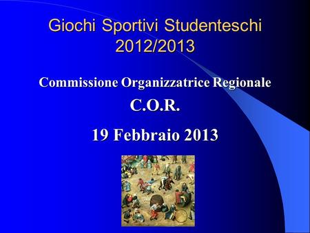 Giochi Sportivi Studenteschi 2012/2013