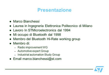 Presentazione Marco Bianchessi