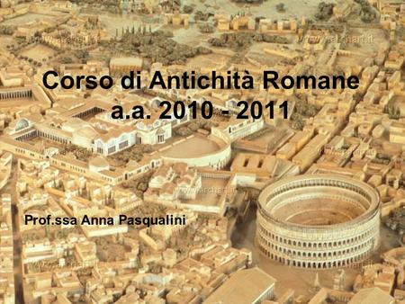 Corso di Antichità Romane a.a