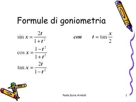 Formule di goniometria