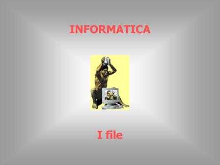 INFORMATICA I file. © Piero Demichelis 2 File Per rendere più uniforme possibile il comportamento dei programmi in relazione alla grande varietà dei dispositivi.