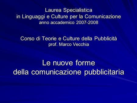 Specialistica in design della comunicazione