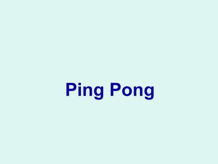 Ping Pong. PingPongComponent.java Interfaccia pubblica della componente public class PingPongComponent extends JComponent { // crea una component da includere.