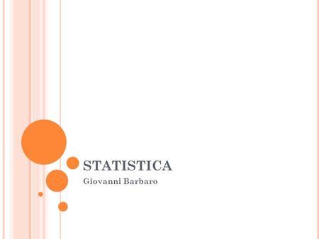 STATISTICA Giovanni Barbaro.