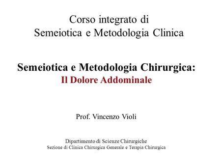 Semeiotica e Metodologia Clinica