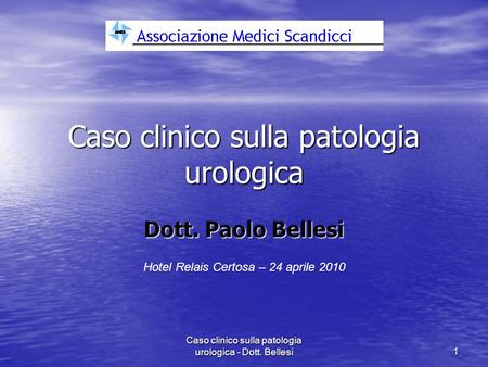 Caso clinico sulla patologia urologica