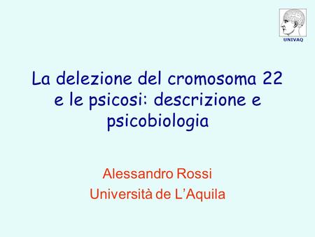 Alessandro Rossi Università de L’Aquila