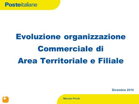 Evoluzione organizzazione Commerciale di Area Territoriale e Filiale